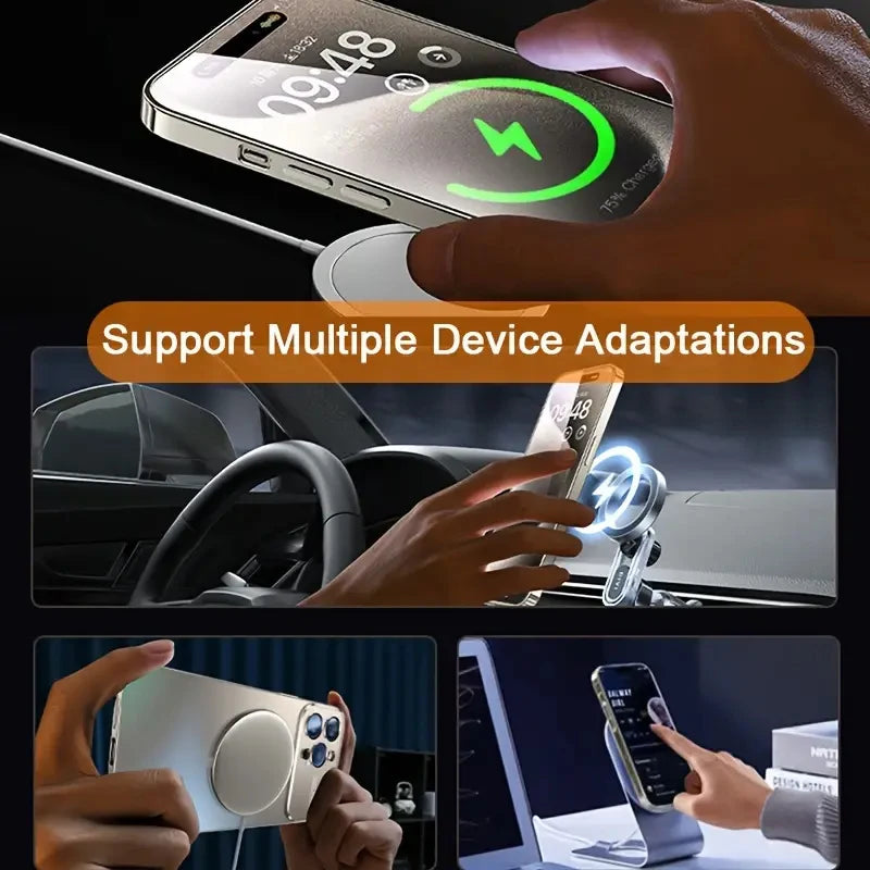 Stylish Titanium Metallic Magnetic Phone Case for iPhone Models
