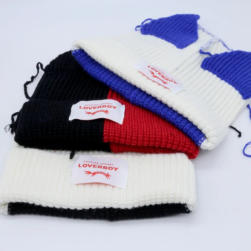 Unisex Long Fox Ears Knitted Beanie | Y2K Bunny Rabbit Hat
