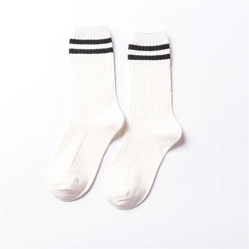 Stylish Women's Striped Long Socks | Comfortable Casual Footwear