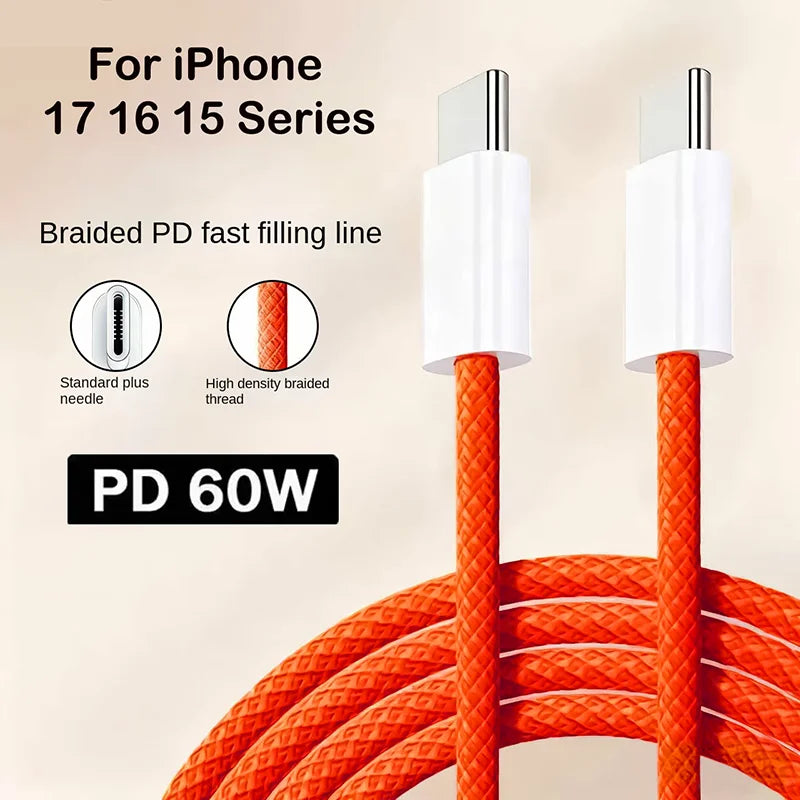 60W PD Fast Charging USB C to USB C Cable | Quick Charge Compatible