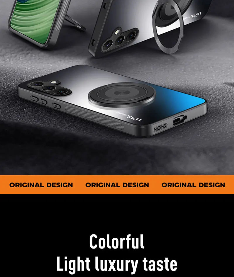 For Samsung A05 A06 A14 A15 A16 A35 A36 A56 A24 A34 A54 A25 A35 A55 A17 Magnetic Ring Stand Back Phone Case Ring Protect Cover
