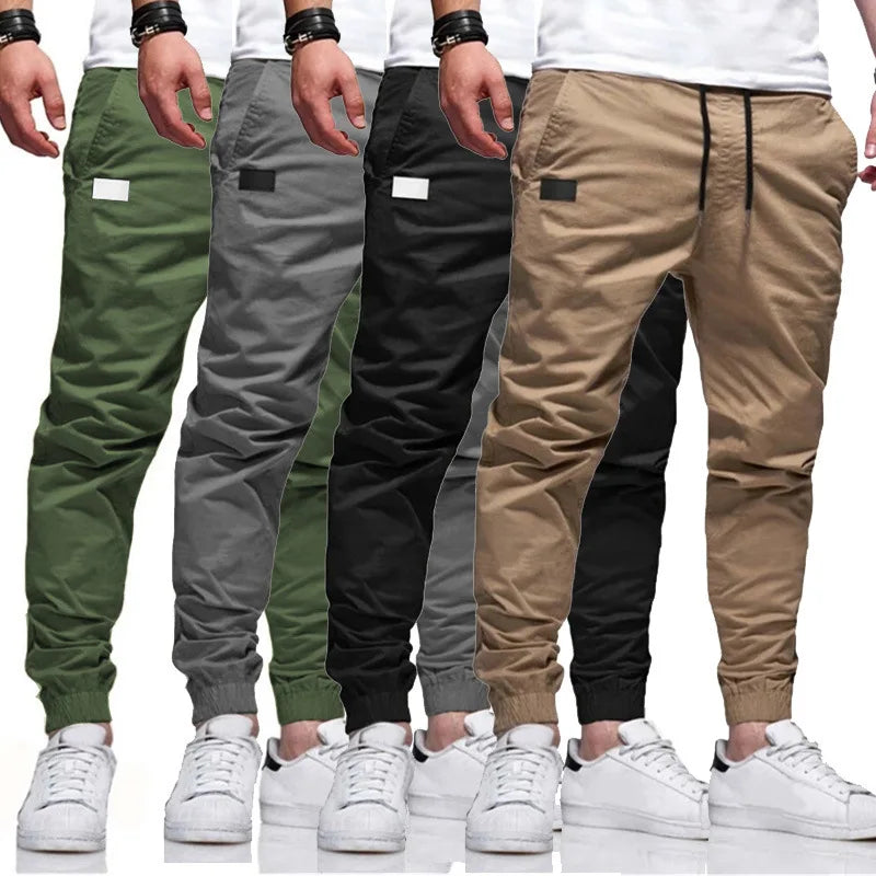 Men's Casual Cargo Sweatpants | Multi-Pocket Jogger Trousers