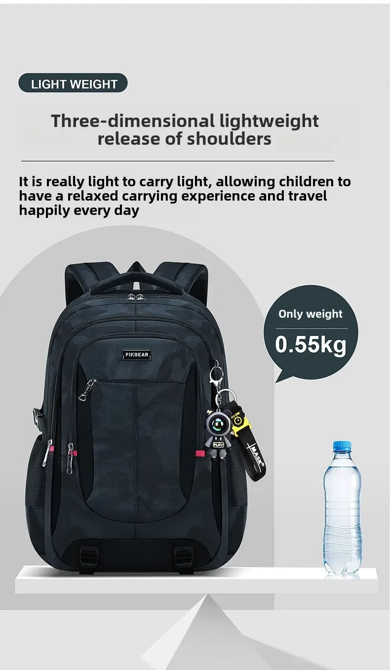 Camouflage School Backpack for Teens | Waterproof Student Bag
