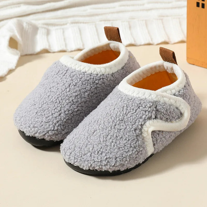 Cozy Kids Winter Fleece Slippers | Soft Non-Slip Indoor Shoes
