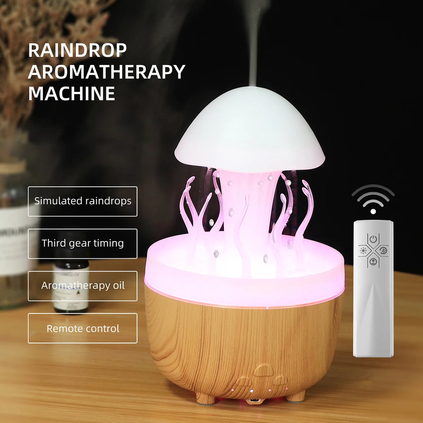 Colorful Night Light Aromatherapy Humidifier | Relaxing Bedroom Decor