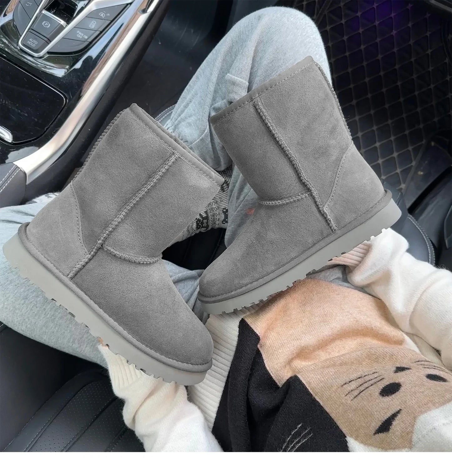 Women's Sheepskin Wool Snow Boots | Warm Winter Ankle Boots