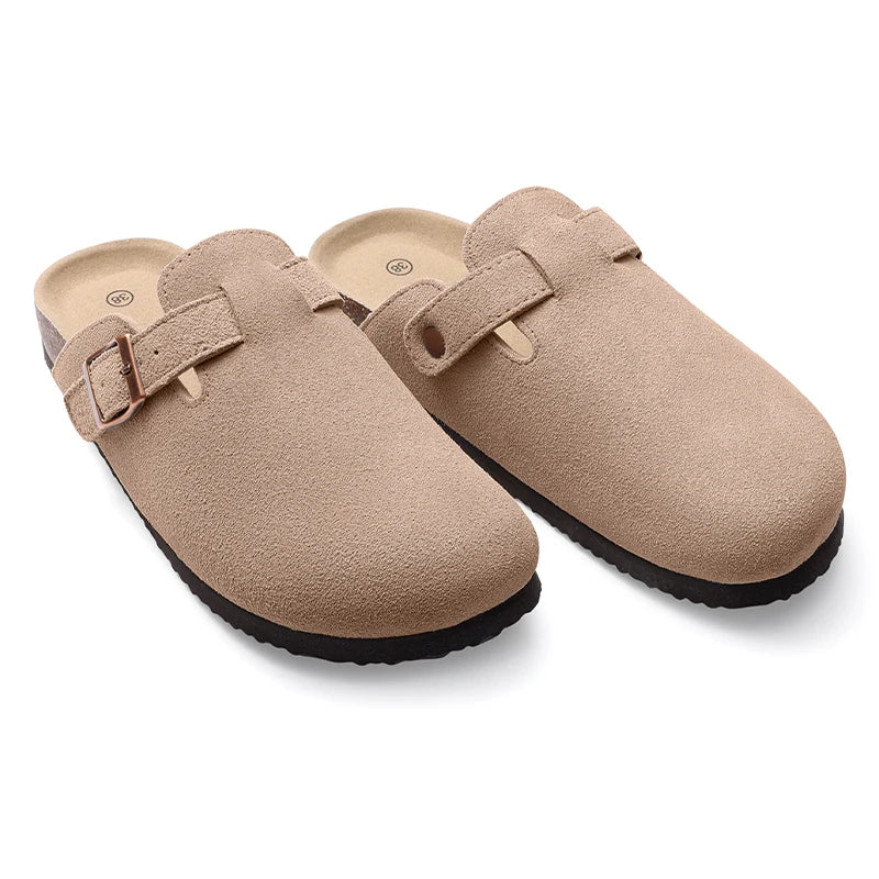 Comfortable Arch Support Suede Clogs for Home and Outdoor
