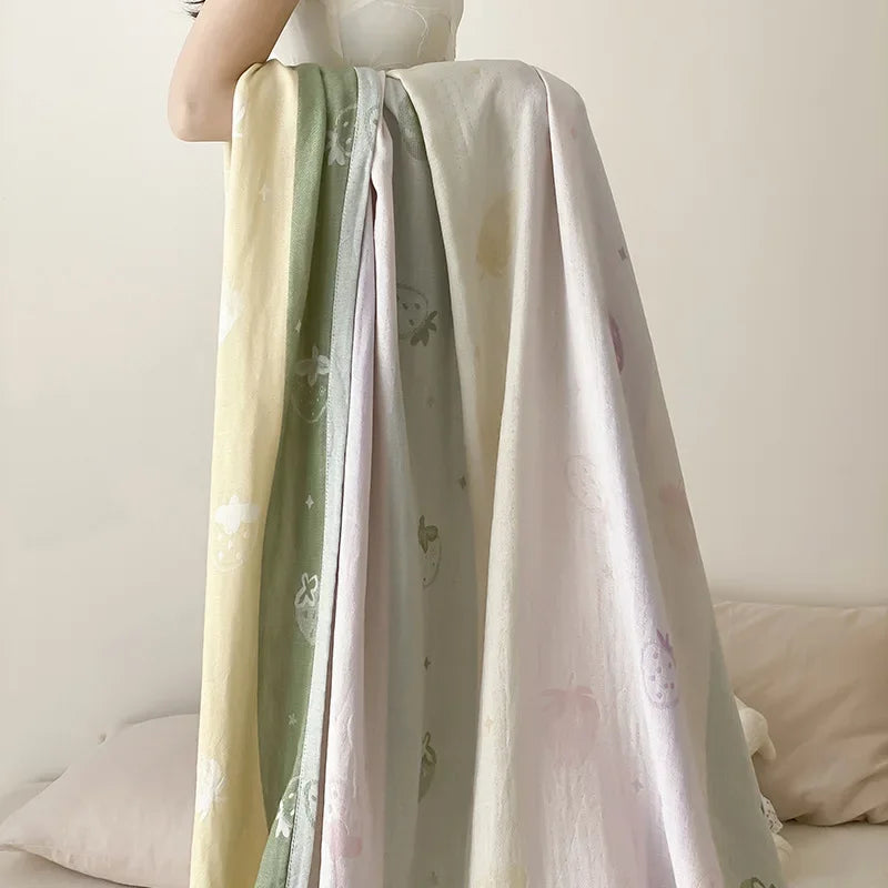 Summer Cool Cotton Blanket | Silky Smooth Air-Conditioning Blanket
