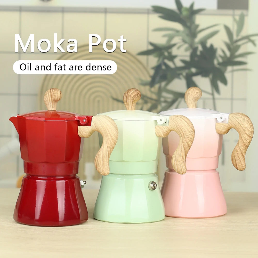 3-Cup Gradient Color Mocha Pot | Perfect for Home & Outdoors