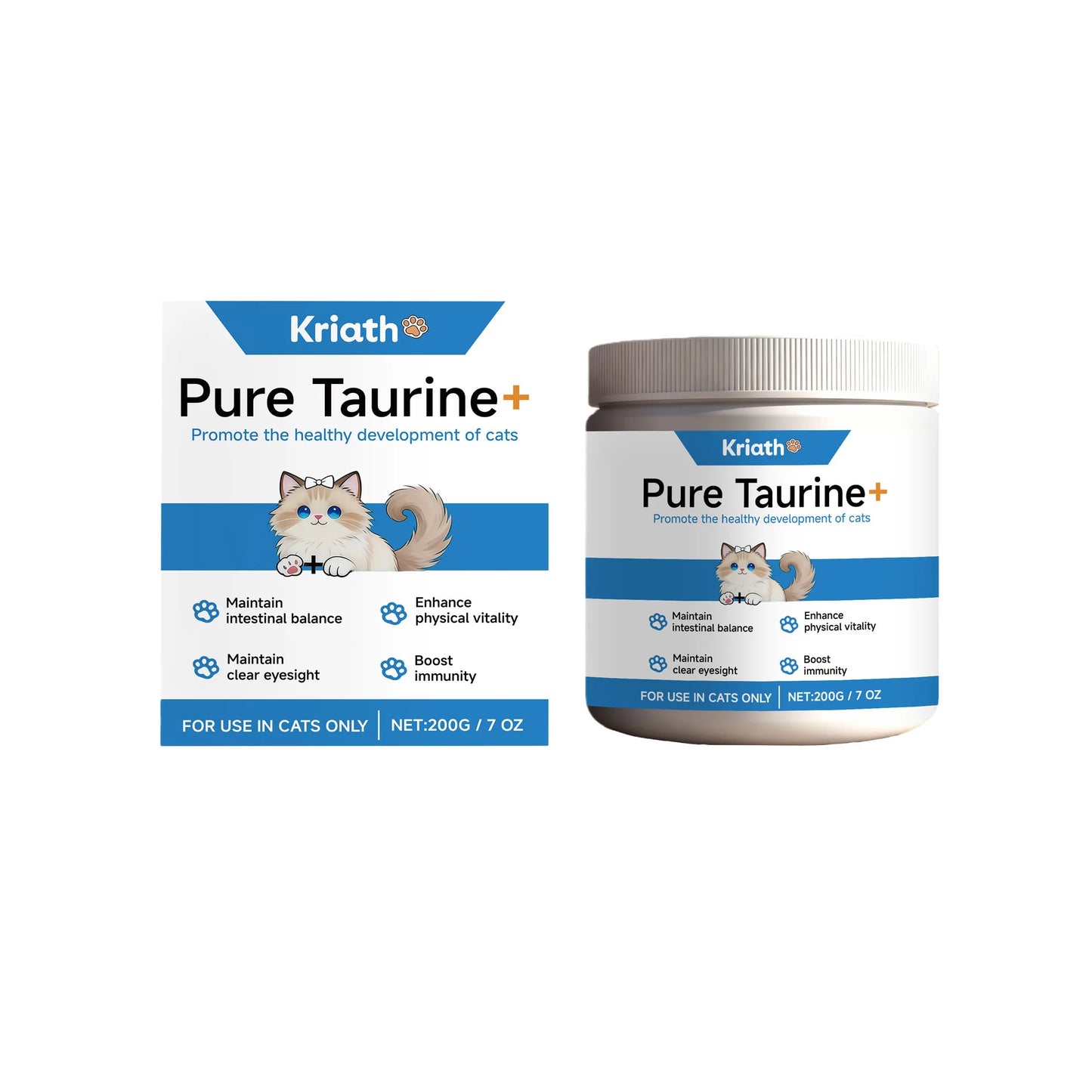 Pure Taurine Powder for Cats | Daily Health Supplement