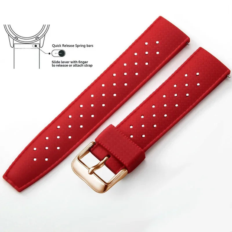 Tropical Silicone Watch Band | Quick Release Rubber Strap