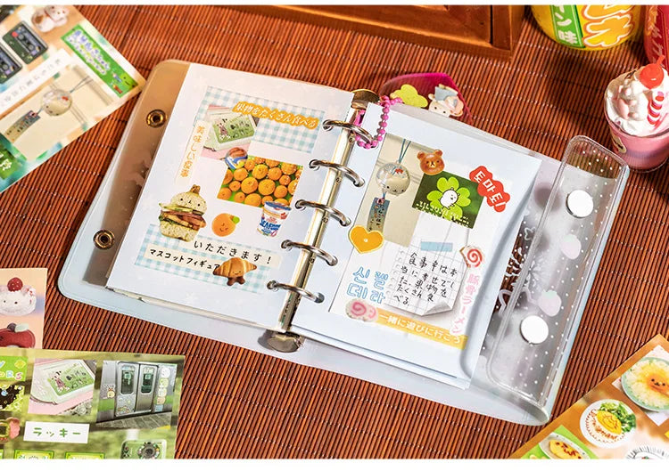 Kawaii Die-Cutting Sticker Book | DIY Lotus Picking Scrapbook Décor