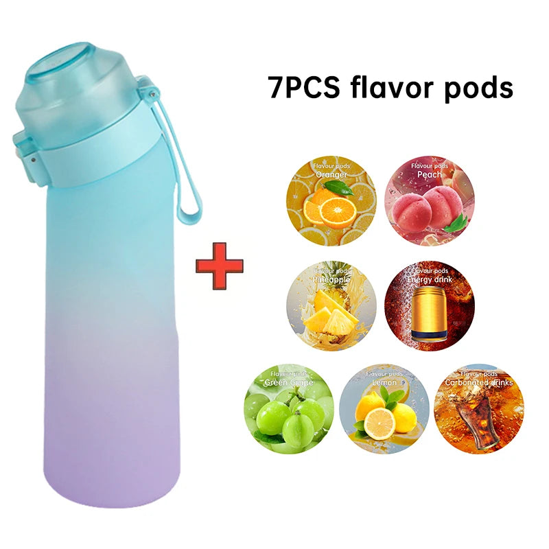 Portable Fruit-Scented Water Bottle with Flavor Pods for Sports