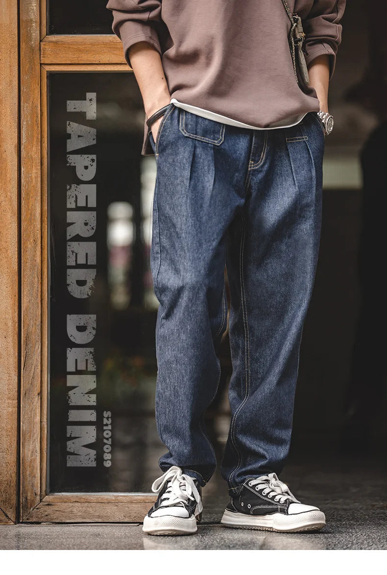 Men's Retro Baggy Denim Jeans | Wide Leg Casual Trousers