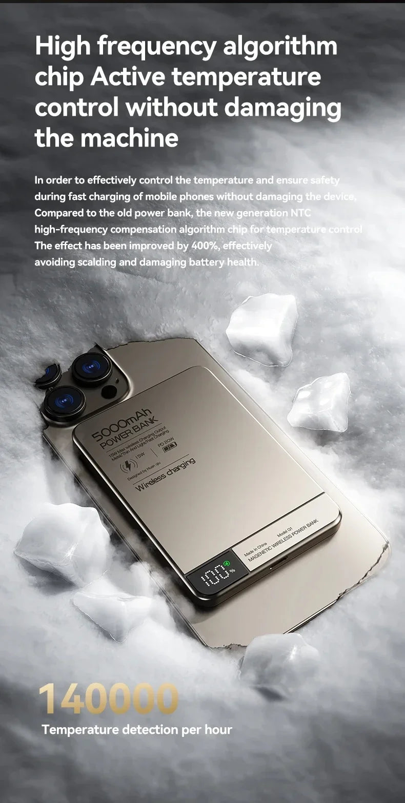 Ultra Wireless Magnetic Power Bank | Fast Charging for All Devices