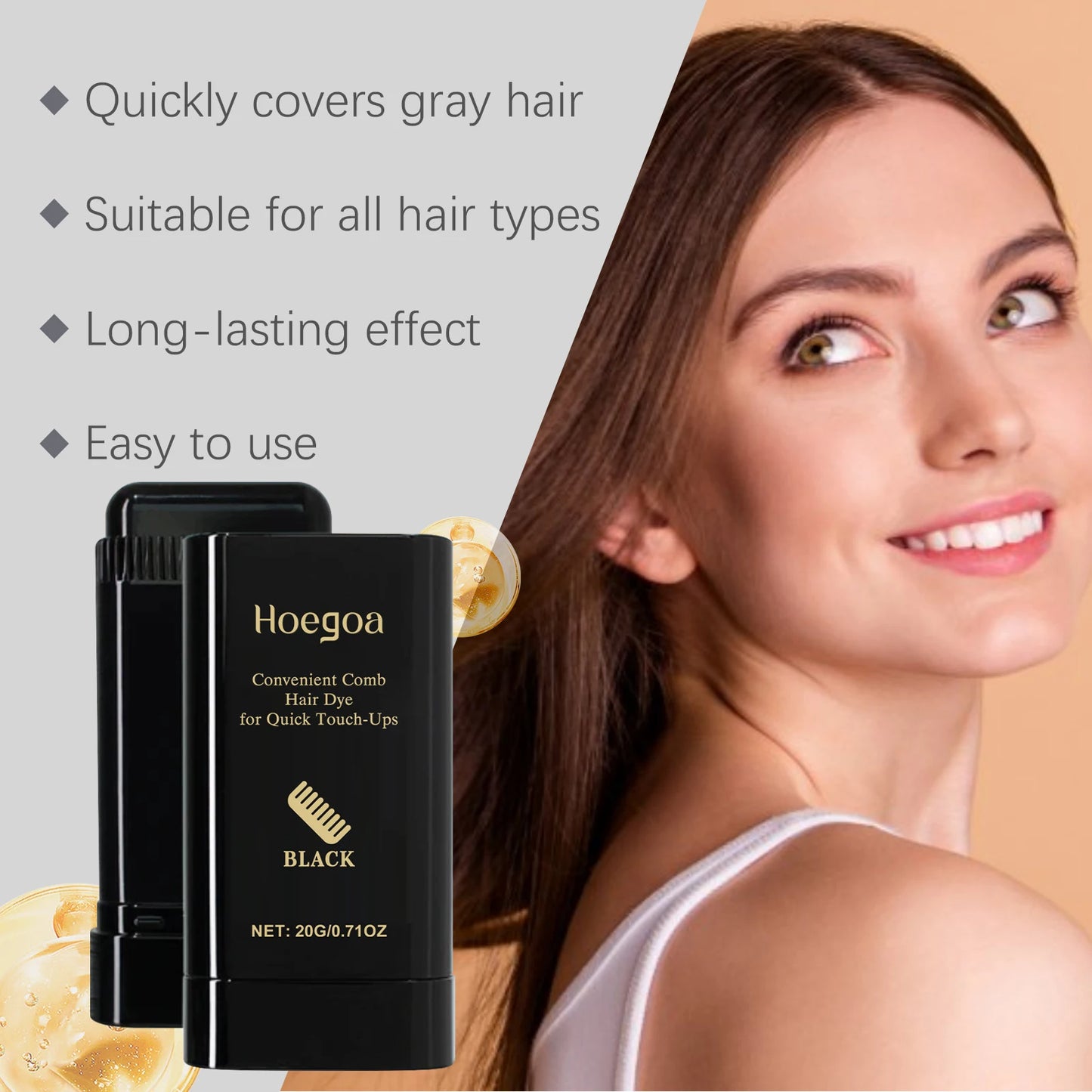 High-Pigment Hair Coloring Stick | Natural & Gentle Temporary Color