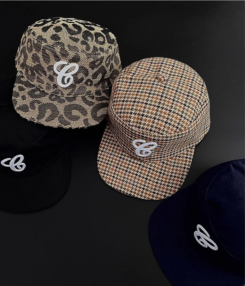 Retro Embroidered Duckbill Caps | Casual Leopard Print Baseball Hat