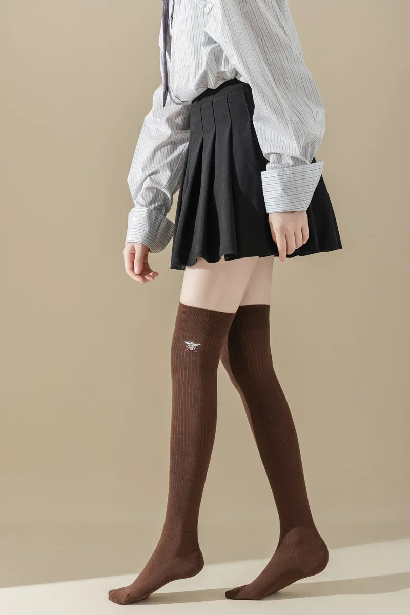 Stylish Women's Cotton Thigh High Stockings | Trendy and Comfortable