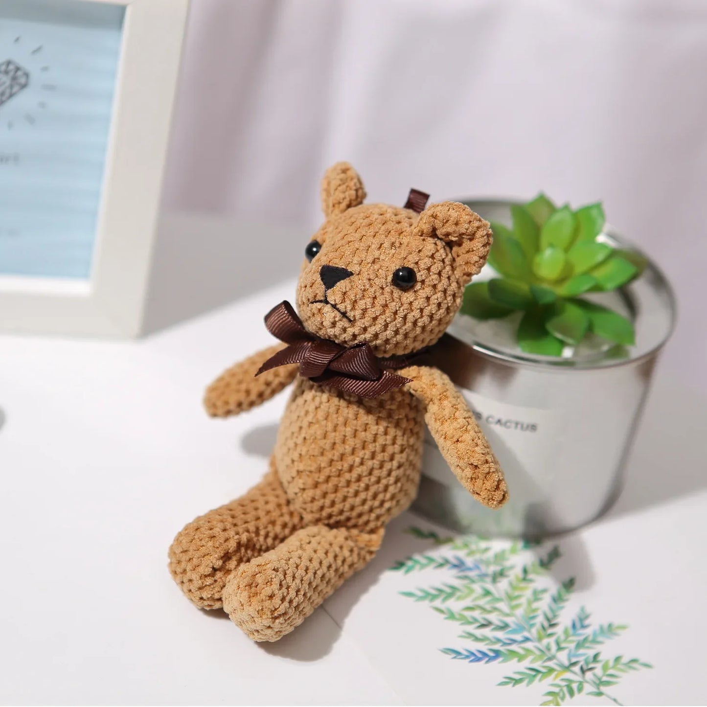 16cm Soft Stuffed Bear Plush Keychain Gift | Mini Plush Doll