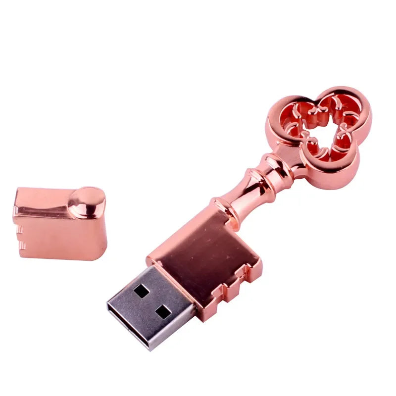 Heart Shaped USB 2.0 Flash Drive | Stylish 64GB Copper Memory Stick