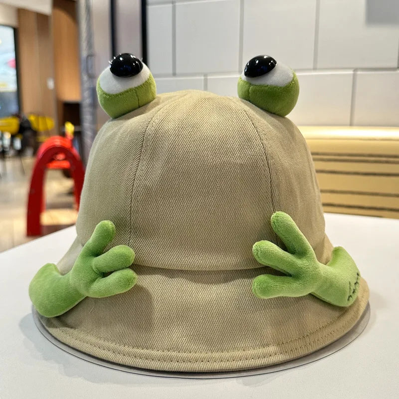Cute Big Eyes Frog Bucket Hats | Stylish Sun Protection Cap