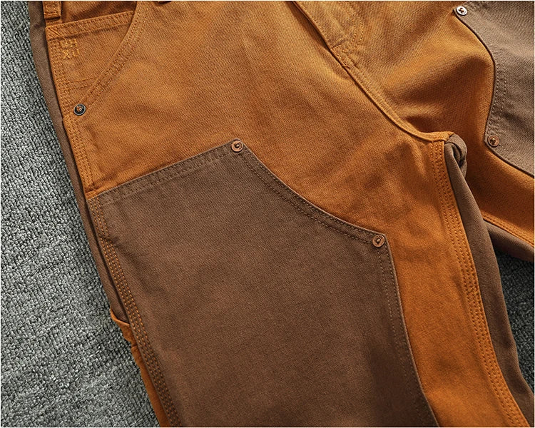 Vintage Cargo Overalls for Men | Stylish Heavy Canvas Pants
