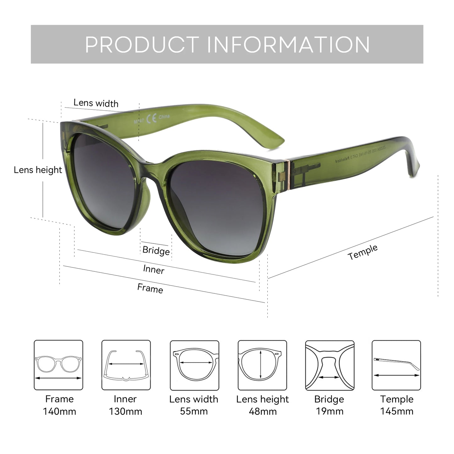 Stylish Butterfly Frame Polarized Sunglasses for Women | UV400 Protection