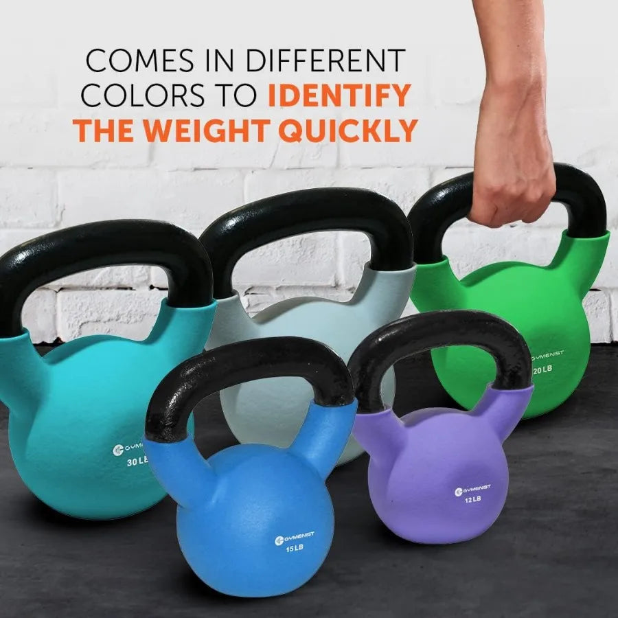 Neoprene Coated Kettlebells for Home Gym | Strength Training Weights