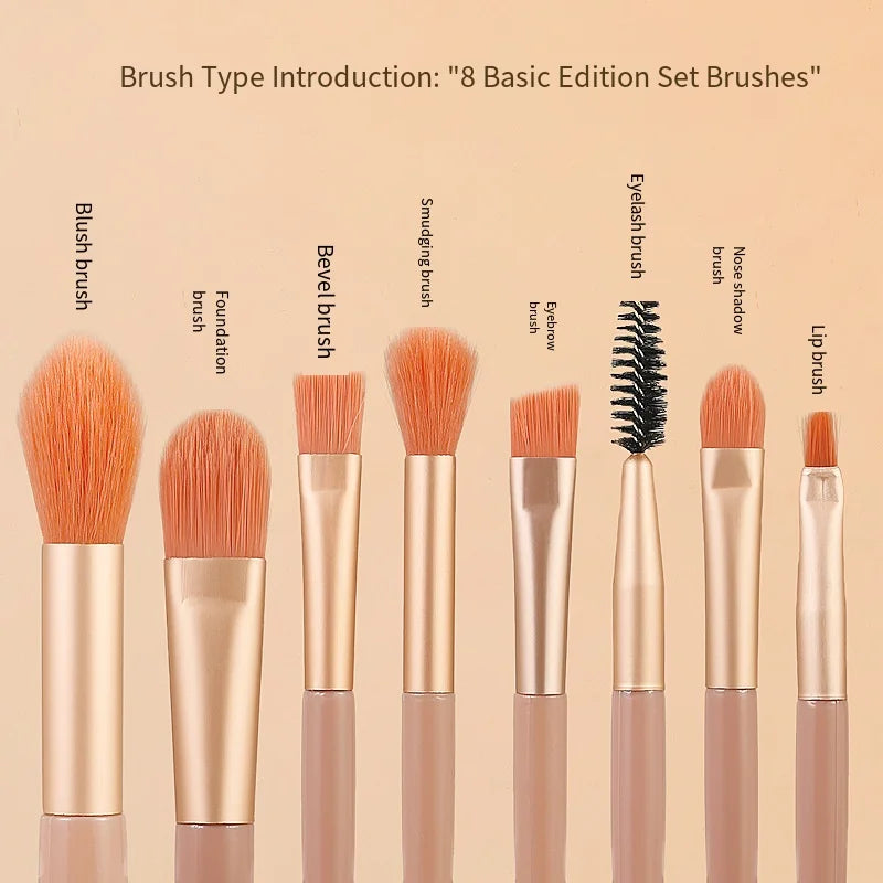 8PCS Professional Makeup Brush Set | Flawless Application Tools