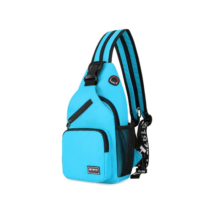 Women's Solid Color Chest Bag | Multi-Function Zipper Shoulder Bag