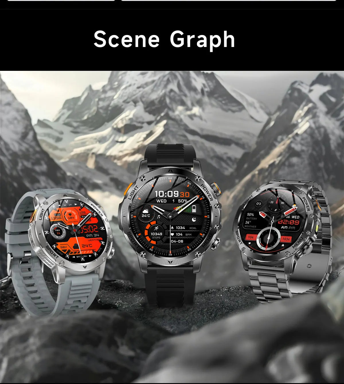 Rugged Military Smart Watch with GPS | Ultimate Fitness Tracker