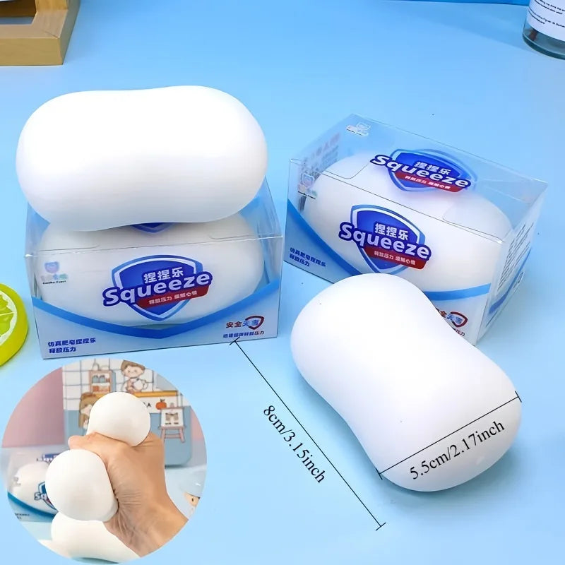 Squishy Soap Stress Relief Fidget Toy | Soft Anti-Anxiety Squeeze