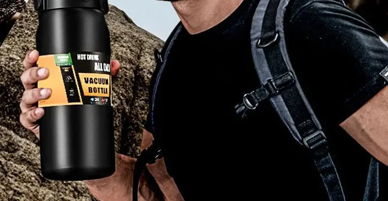 Large Capacity Insulated Stainless Steel Thermo Bottle | Portable Mug
