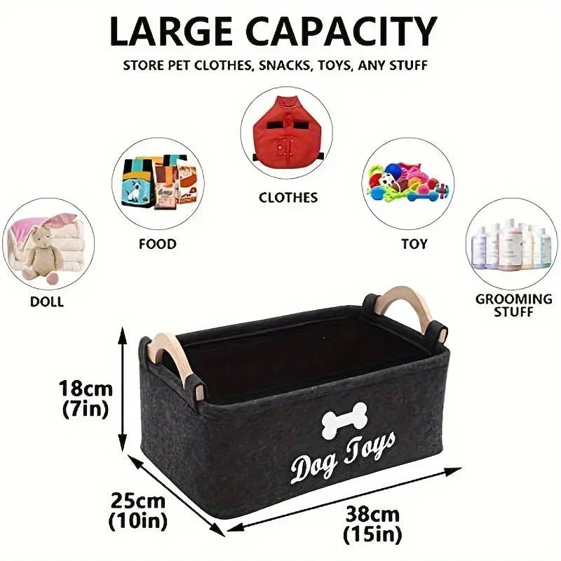 Pet Toy Storage Basket | Organize Your Dog's Toys Effectively