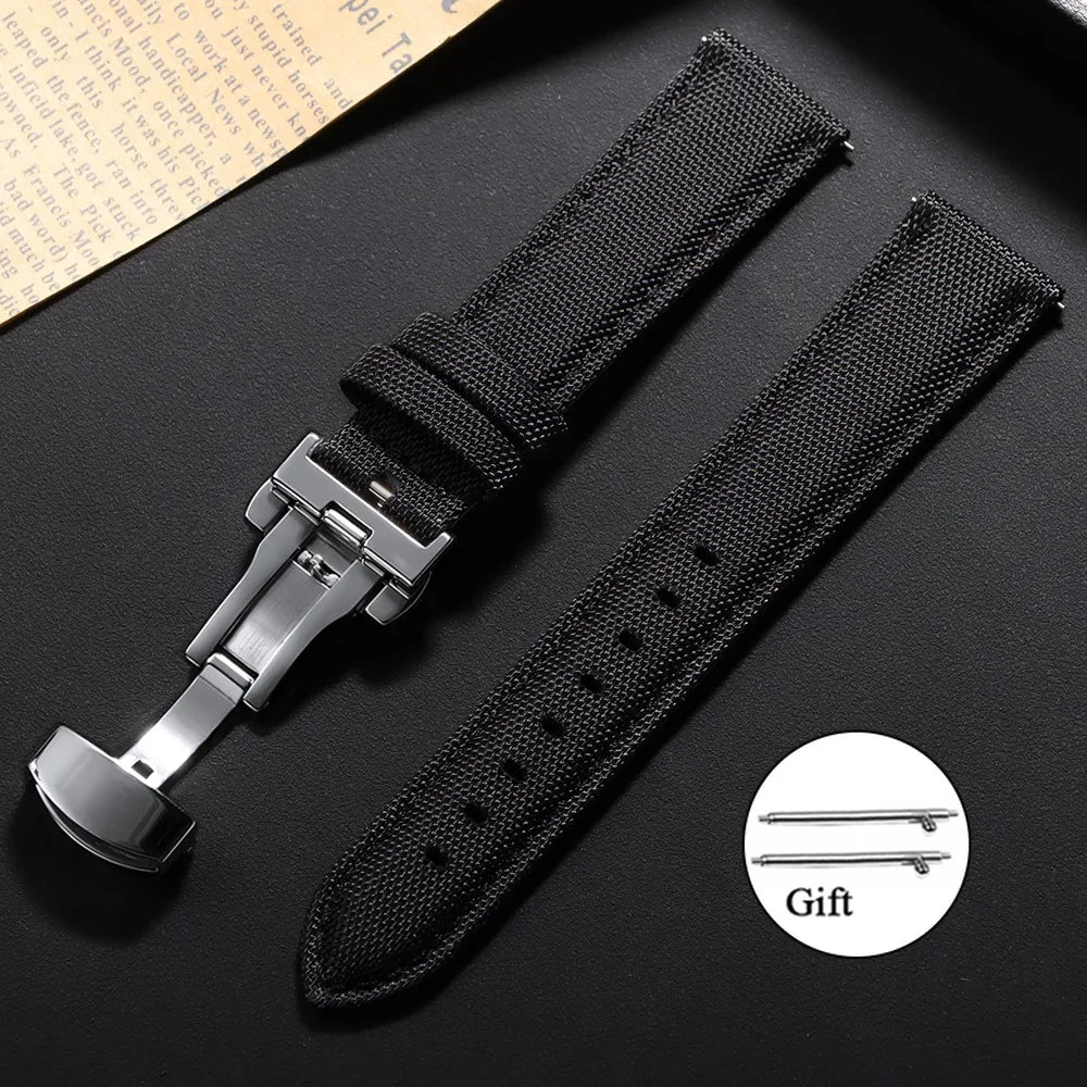 Versatile Sailcloth Watch Strap | Waterproof Nylon Quick Release Band