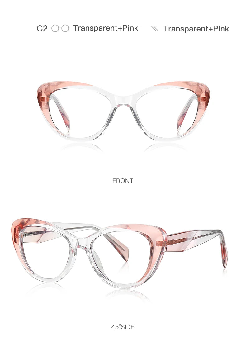 Stylish Retro Cat Eye Prescription Glasses | Anti-Blue Ray Protection