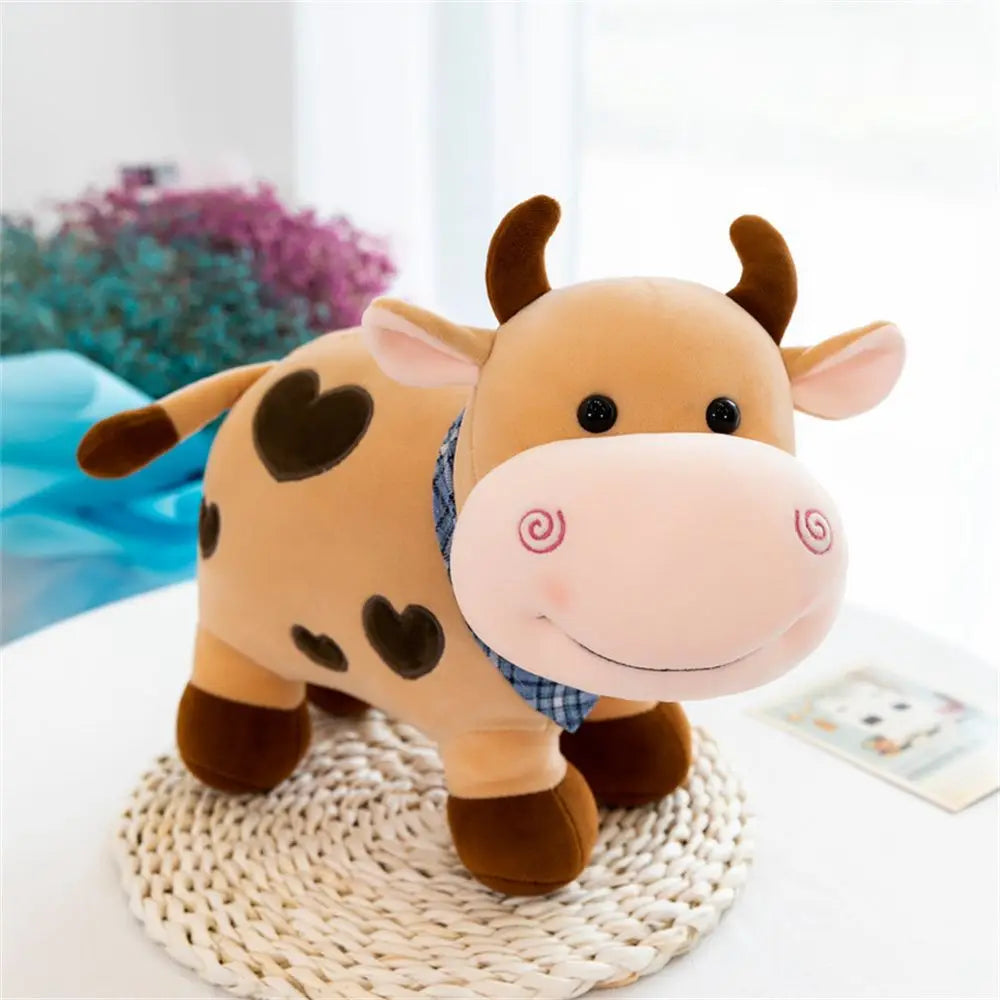 Cute Cow Plush Toy | Soft Kawaii Animal Decor for All Ages