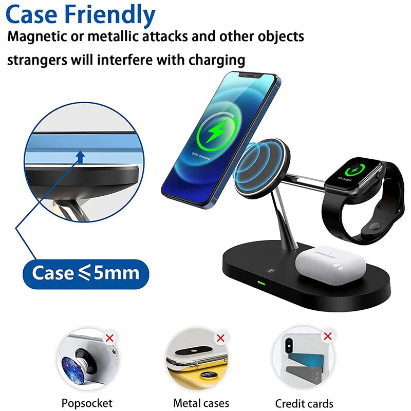 Foldable 3-in-1 Wireless Charging Station | Fast Charging & Travel Ready
