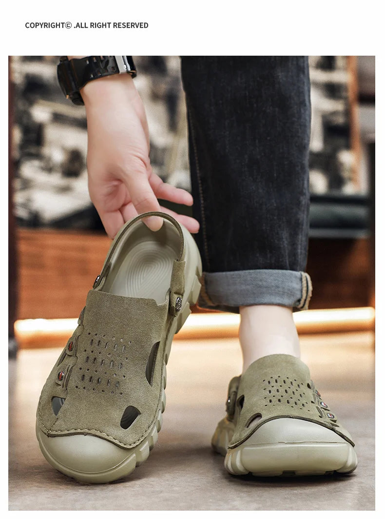 Men’s Two-Way Wearing Hollow Out Sandals | Breathable Summer Footwear