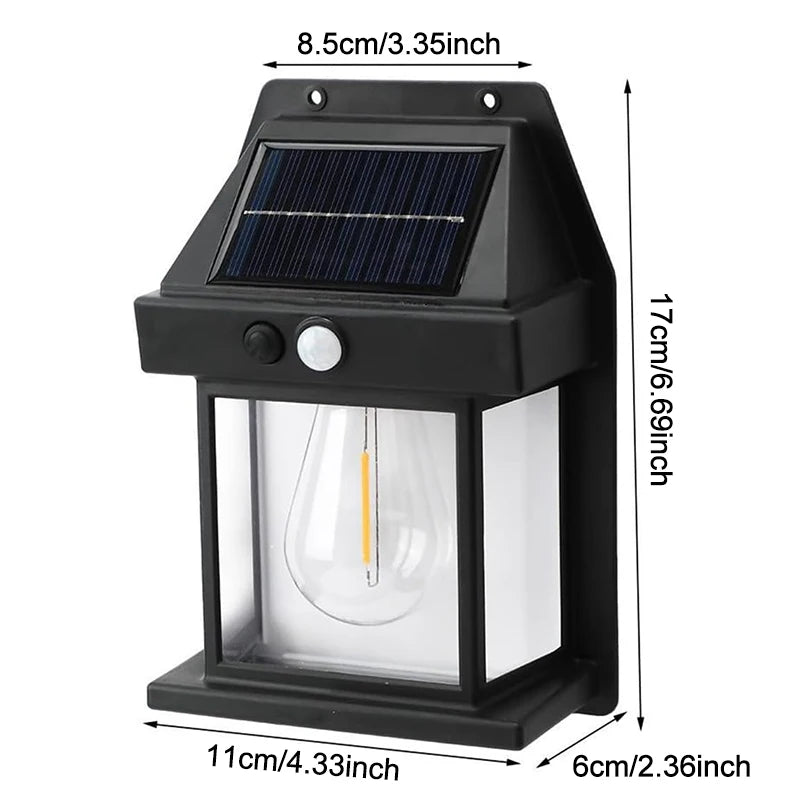 Outdoor Solar Wall Lights | Waterproof with 3 Lighting Modes