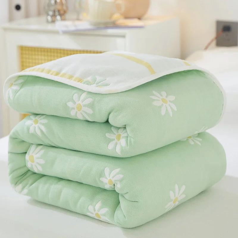 Breathable Summer Quilt | Multi-functional Cotton Towel Blanket