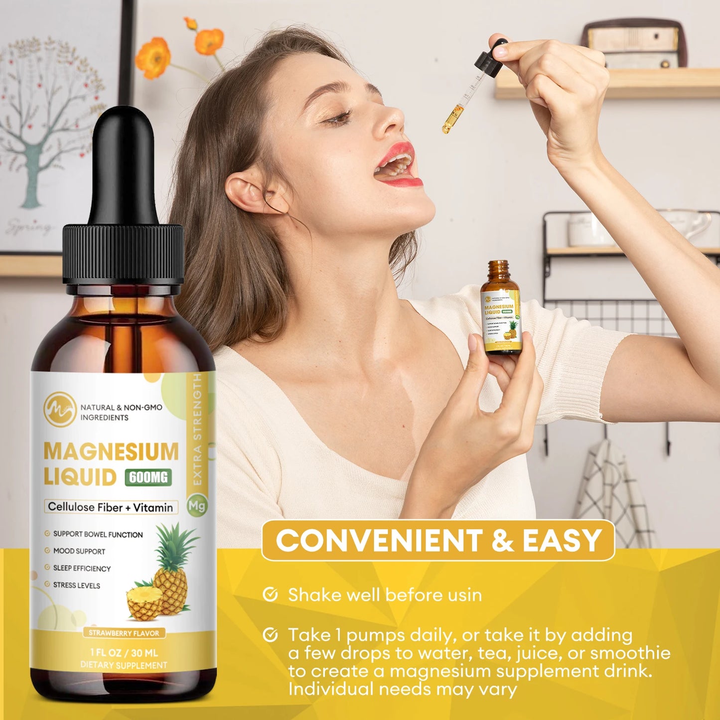 Magnesium Glycinate Drops for Relaxation & Mood Support