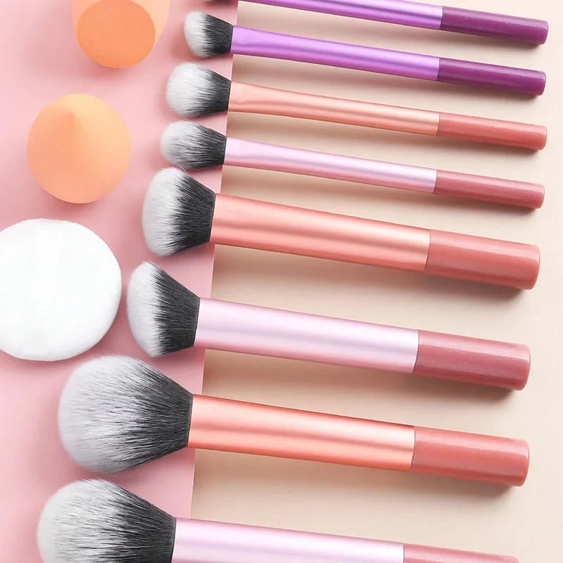 10PCS Portable Mini Makeup Brushes for Perfect Contouring