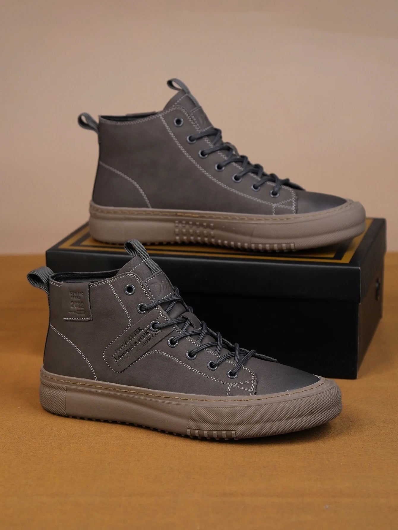 Men's High-Top Fashion Sneakers | Trendy Autumn & Winter Shoes