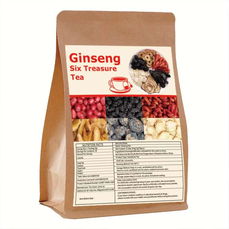 30 Bags Ginseng Six Treasures Tea | Nourishing Herbal Health Blend