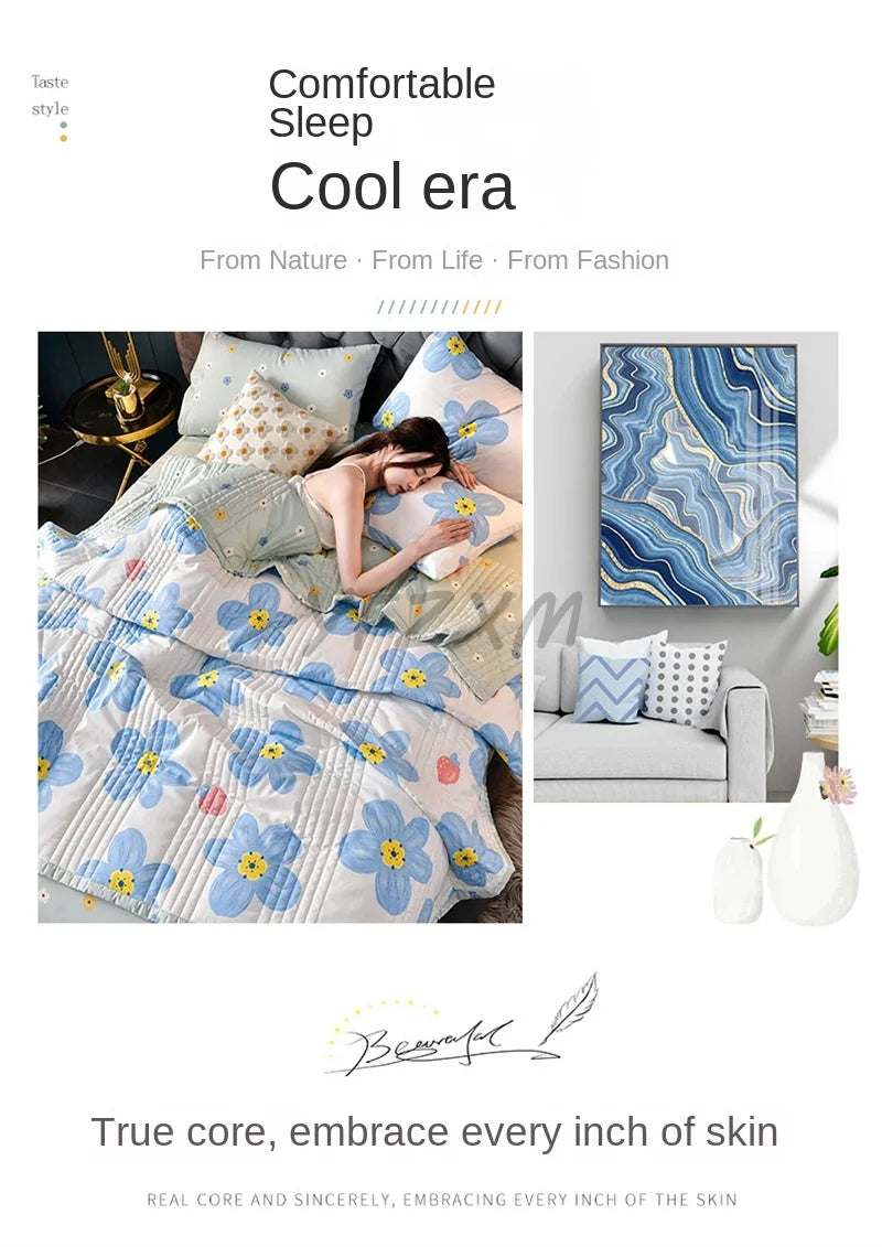 Lightweight Breathable Summer Quilt | Soft Comfortable Blanket