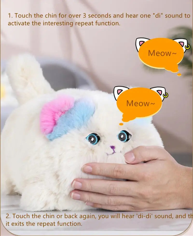 Interactive Plush Cat Dog Toy | Speak & Hug for Kids