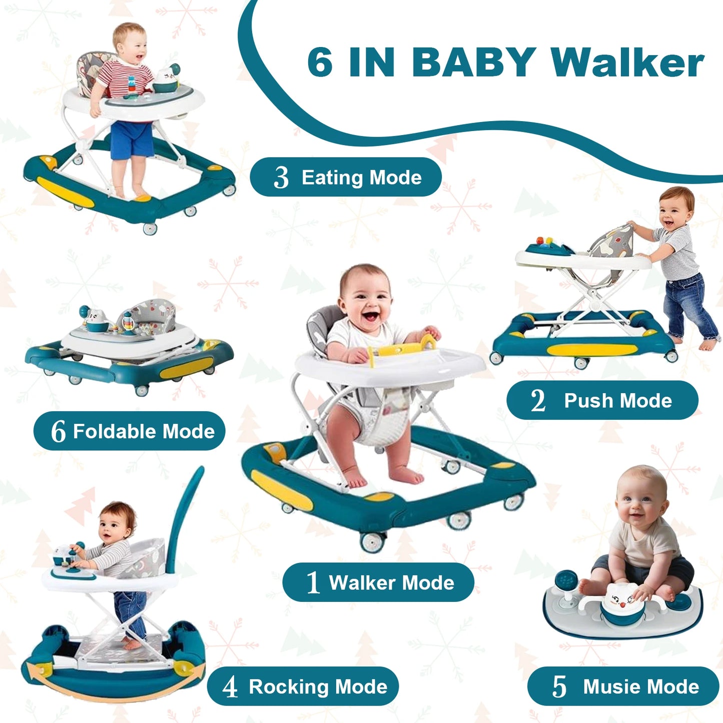 Multi-Functional Baby Walker with Awning | Safe & Fun Mobility
