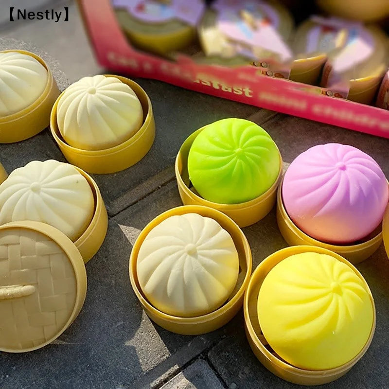 Giant Dumpling Squeeze Toys Anxiety Relief Fidget Toy Simulation Food Steamed Stuffed Bun Squeeze Decompression Dough Toy〔Nest〕