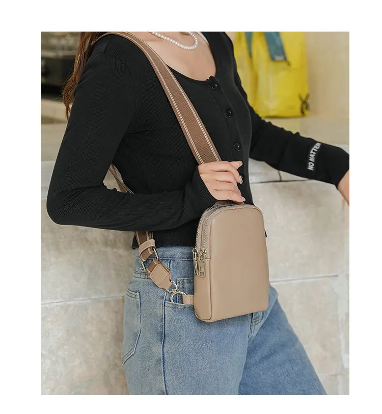 Unisex Soft Leather Chest Bag | Versatile Crossbody Waist Bag
